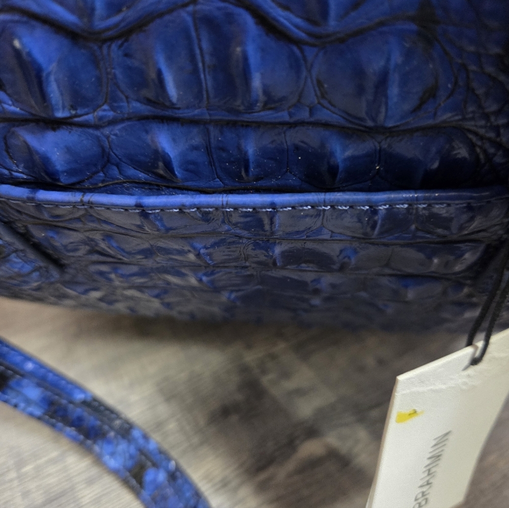 NWT BRAHMIN SAPPHIRE DUXBURY SATCHEL w/Credit Card WALLET - Picture 7 of 11